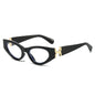 (6 PACK) Wholesale Sunglasses Cat Eye Fashion Trendy Unique Women 2025 - BulkSunglassesWholesale.com - Black Frame Clear Lens