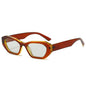(6 PACK) Wholesale Sunglasses Fashion Unique Small Trendy Unique Hip Hop 2024 - BulkSunglassesWholesale.com - Tea Frame Black Lens
