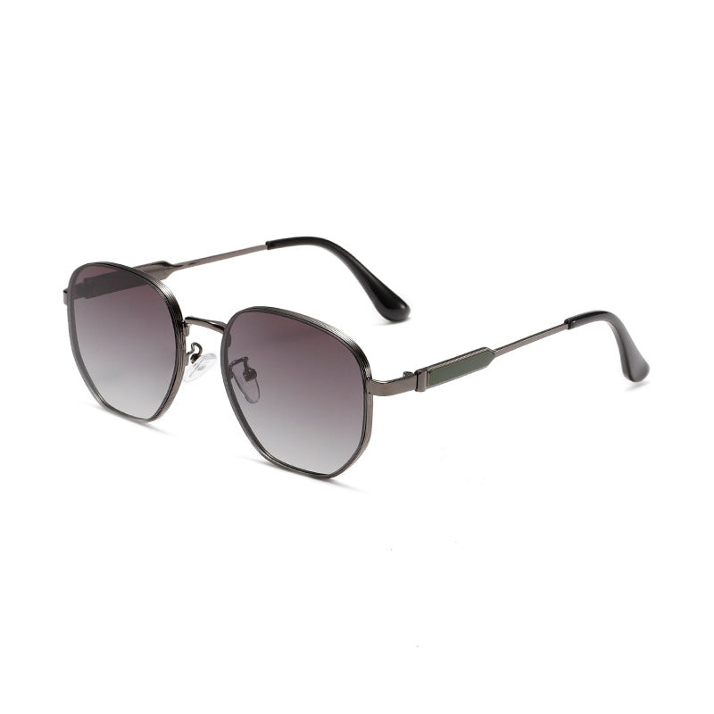 (6 PACK) Wholesale Sunglasses Metal Vintage Trendy Street 2024 - BulkSunglassesWholesale.com - Gunmetal Frame Purple Grey