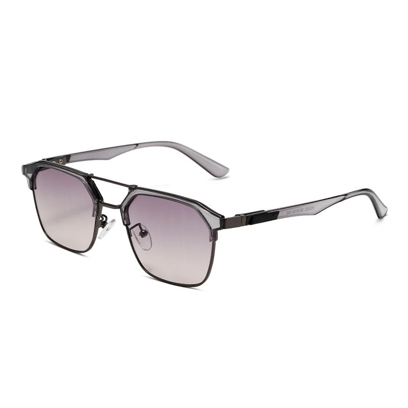 (6 PACK) Wholesale Sunglasses Metal Vintage Trendy Street 2024 - BulkSunglassesWholesale.com - Gunmetal Frame Purple