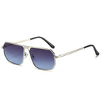 (6 PACK) Wholesale Sunglasses New Arrival Fashion Unique Women Fashion 2024 - BulkSunglassesWholesale.com - Silver Frame Grey Blue Lens