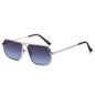 (6 PACK) Wholesale Sunglasses New Arrival Fashion Unique Women Fashion 2024 - BulkSunglassesWholesale.com - Silver Frame Grey Blue Lens