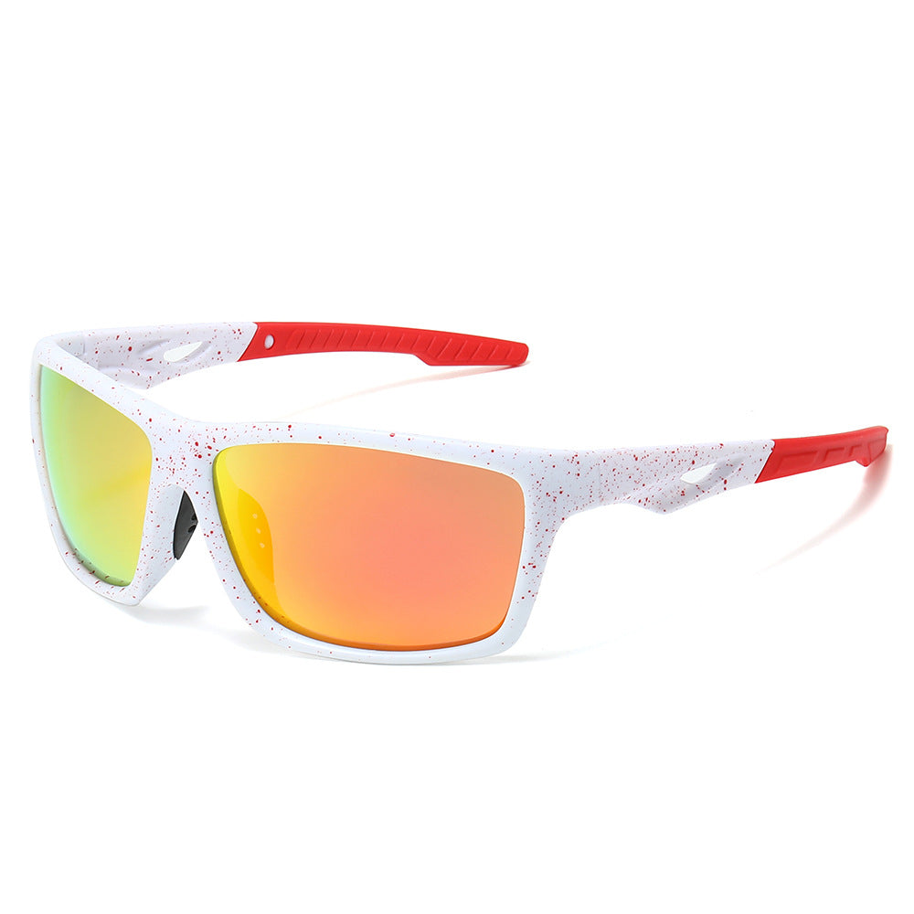 (6 PACK) Wholesale Sunglasses Polarized Outdoor Cycling 2025 - BulkSunglassesWholesale.com - White Frame Red Mirrored