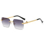 (6 PACK) Wholesale Sunglasses Fashion Square New Arrival Unique Street Trendy 2024 - BulkSunglassesWholesale.com - Gold Frame Gradient Black