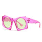 (6 PACK) Wholesale Sunglasses Street 2024 - BulkSunglassesWholesale.com - Purple Frame Yellow Lens