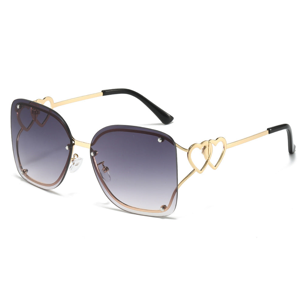 (6 PACK) Wholesale Sunglasses New Arrival Square Unique Oversized Women 2025 - BulkSunglassesWholesale.com - Gold Frame Gradient Black Lens