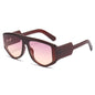 (6 PACK) Wholesale Sunglasses New Arrival Square Fashion Women Trendy Unique 2025 - BulkSunglassesWholesale.com - Red Frame Pink Tea Lens