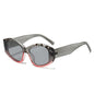 (6 PACK) Wholesale Sunglasses Unique New Arrival Vintage Hip Hop Cat Eye Trendy Fashion Women 2024 - BulkSunglassesWholesale.com - Grey Pink Frame Black Lens