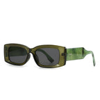 (6 PACK) Wholesale Sunglasses Vintage Trendy Women Antiblue Light 2024 - BulkSunglassesWholesale.com - Green Frame Black Lens