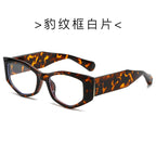 (6 PACK) Wholesale Sunglasses Unique New Arrival Trendy Cat Eye Women 2024 - BulkSunglassesWholesale.com - Leopard Print Frame Clear Lens