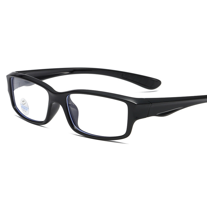 (12 PACK) Wholesale Sports Glasses New Arrival TR Square Sport Cycling Antiblue Light Unisex 2025 - BulkSunglassesWholesale.com - Shiny Black Frame