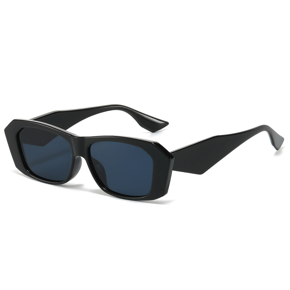 (6 PACK) Wholesale Sunglasses New Arrival Polygon Unique Square Unisex 2024 - BulkSunglassesWholesale.com - Black Frame Black Lens