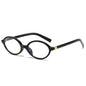 (6 PACK) Wholesale Sunglasses Fashion Oval Small Women Women 2024 - BulkSunglassesWholesale.com - Black Frame Clear