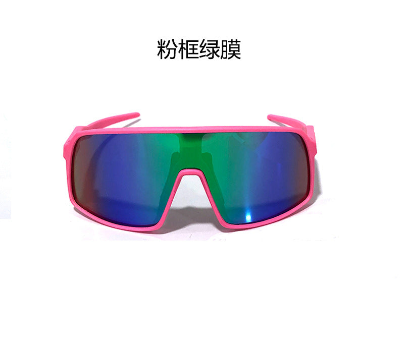 (12 PACK) Wholesale Sports Sunglasses New Arrival TR Polarized Kids Outdoor Cycling Sport 2024 - BulkSunglassesWholesale.com - Pink Frame Green Mirrored