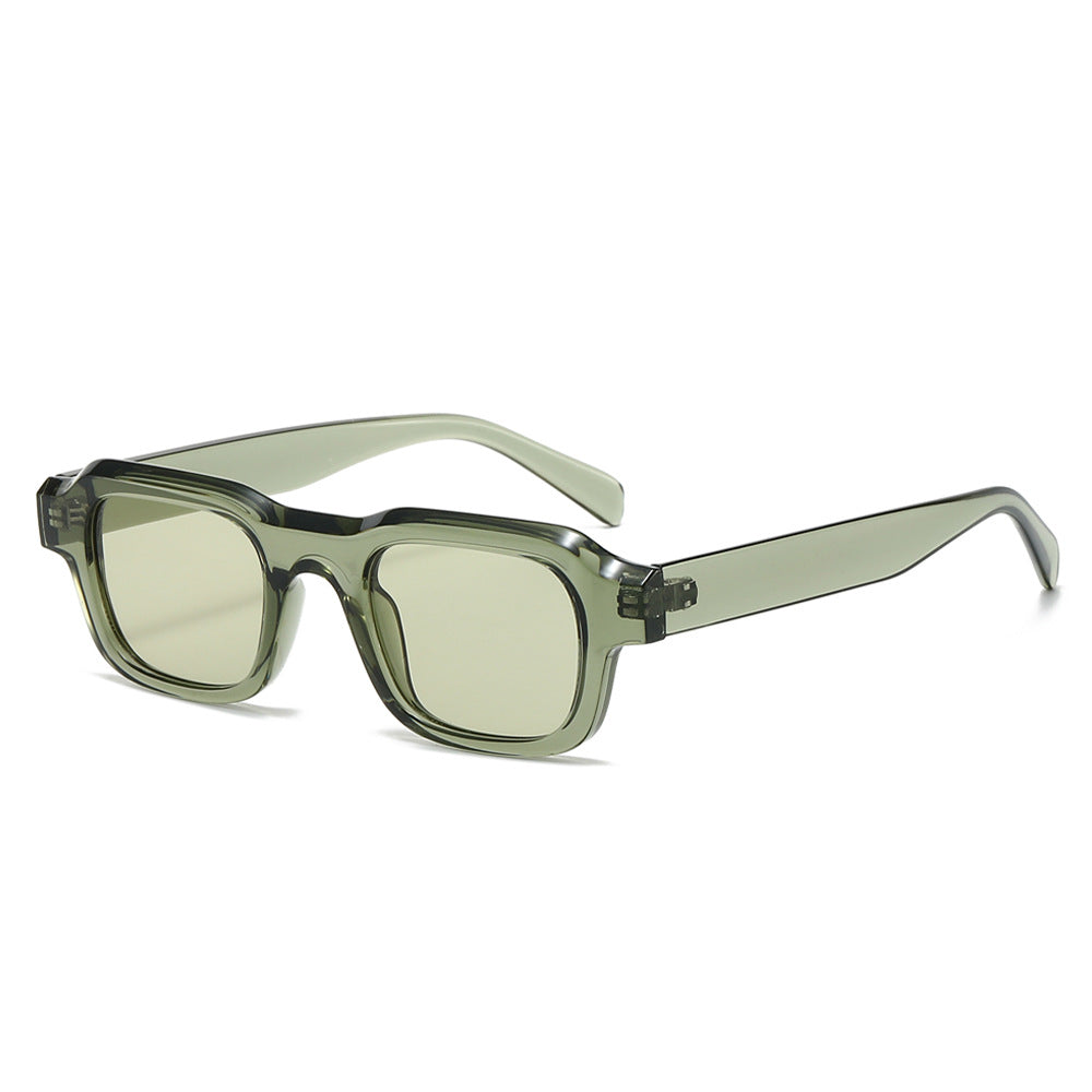(6 PACK) Wholesale Sunglasses New Arrival Square Unisex Small 2024 - BulkSunglassesWholesale.com - Green Frame Green Lens