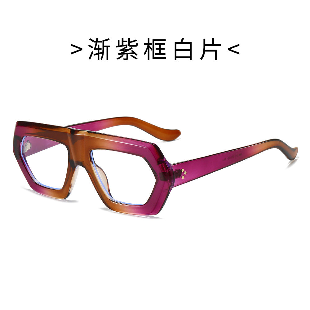 (6 PACK) Wholesale Sunglasses New Arrival Street Women 2024 - BulkSunglassesWholesale.com - Gradient Purple Frame Clear Lens