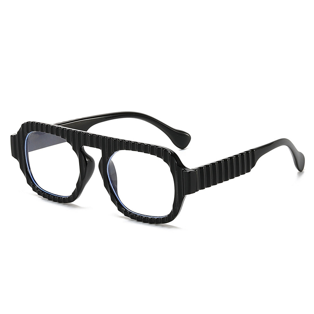 (6 PACK) Wholesale Sunglasses New Arrival Aviator Women Fashion Vintage 2024 - BulkSunglassesWholesale.com - Black Frame Clear Lens