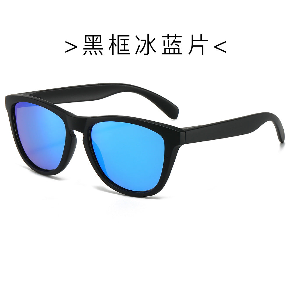 (6 PACK) Wholesale Sunglasses New Arrival Cat Eye Polarized Fashion Trendy Street Women Men 2024 - BulkSunglassesWholesale.com - Black Frame Blue Lens