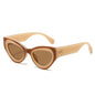 (6 PACK) Wholesale Sunglasses New Arrival Cat Eye Fashion Unique Unisex 2025 - BulkSunglassesWholesale.com - Tea Frame Tea Lens