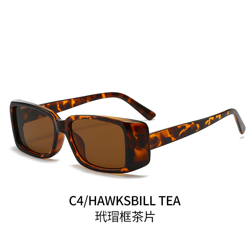 (6 PACK) Wholesale Sunglasses New Arrival Square Women Fashion Unique Square 2024 - BulkSunglassesWholesale.com - Leopard Print Frame Tea Lens