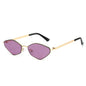 (6 PACK) Wholesale Sunglasses New Arrival Fashion Polygon Metal Unique 2025 - BulkSunglassesWholesale.com - Gold Frame Purple Lens