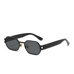 (6 PACK) Wholesale Sunglasses New Arrival Unique Square Hip Hop Trendy 2024 - BulkSunglassesWholesale.com - Black Frame Grey