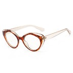 (6 PACK) Wholesale Sunglasses Vintage Cat Eye Women Trendy Square Round 2025 - BulkSunglassesWholesale.com - Leopard Print Frame Clear Lens