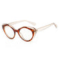 (6 PACK) Wholesale Sunglasses Vintage Cat Eye Women Trendy Square Round 2025 - BulkSunglassesWholesale.com - Leopard Print Frame Clear Lens