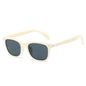 (6 PACK) Wholesale Sunglasses New Arrival Unisex 2025 - BulkSunglassesWholesale.com - Beige White Frame Black Black Lens