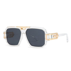 (6 PACK) Wholesale Sunglasses New Arrival Vintage Oversized Men Street 2024 - BulkSunglassesWholesale.com - Transparent Black Grey