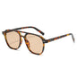 (6 PACK) Wholesale Sunglasses New Arrival Unique Aviator Trendy Street 2025 - BulkSunglassesWholesale.com - Leopard Print Frame Champagne Lens