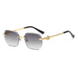 (6 PACK) Wholesale Sunglasses New Arrival Women Rimless Cut Edge Fashion Square 2024 - BulkSunglassesWholesale.com - Gold Frame Gradient Black