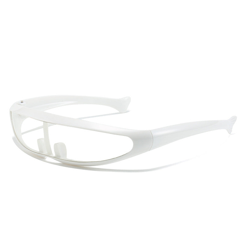 (12 PACK) Wholesale Sports Sunglasses New Arrival Outdoor Sport Cycling 2024 - BulkSunglassesWholesale.com - White Frame Clear Lens