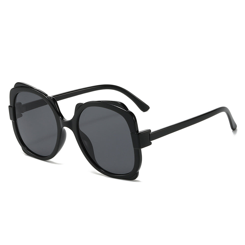 (6 PACK) Wholesale Sunglasses New Arrival Unique Butterfly Unique Outdoor Street 2024 - BulkSunglassesWholesale.com - Black Frame Black Lens