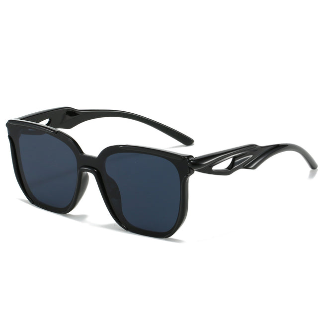 (6 PACK) Wholesale Sunglasses Unique New Arrival Women Outdoor Sport Cycling 2024 - BulkSunglassesWholesale.com - Black Frame Black Lens Hover Image