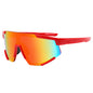 (12 PACK) Wholesale Sports Sunglasses New Arrival Sport Unisex Cycling 2024 - BulkSunglassesWholesale.com - Red Frame Red Mirrored