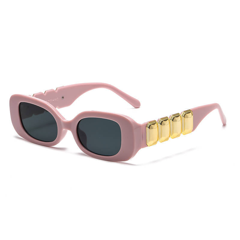 (12 PACK) Wholesale Sunglasses Unique Square Fashion Street Outdoor 2024 - BulkSunglassesWholesale.com - Pink Frame Grey