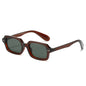 (6 PACK) Wholesale Sunglasses Rivet Fashion Trendy Street Vintage Square 2025 - BulkSunglassesWholesale.com - Tea Frame Green Lens