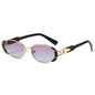 (6 PACK) Wholesale Sunglasses New Arrival Vintage Metal Round Unique Hip Hop Fashion 2024 - BulkSunglassesWholesale.com - Purple Blue Lens