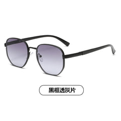 (6 PACK) Wholesale Sunglasses Small Trendy Street Vintage 2024 - BulkSunglassesWholesale.com - Black Frame Clear Black Lens