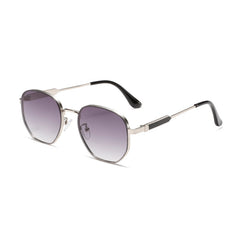 (6 PACK) Wholesale Sunglasses Metal Vintage Trendy Street 2024 - BulkSunglassesWholesale.com - Silver Frame Purple