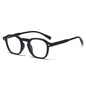 (6 PACK) Wholesale Eyeglasses Frames New Arrival Antiblue Light Fashion Rivet Korean Wood Grain Small Trendy 2025 - BulkSunglassesWholesale.com - Matt Black Frame