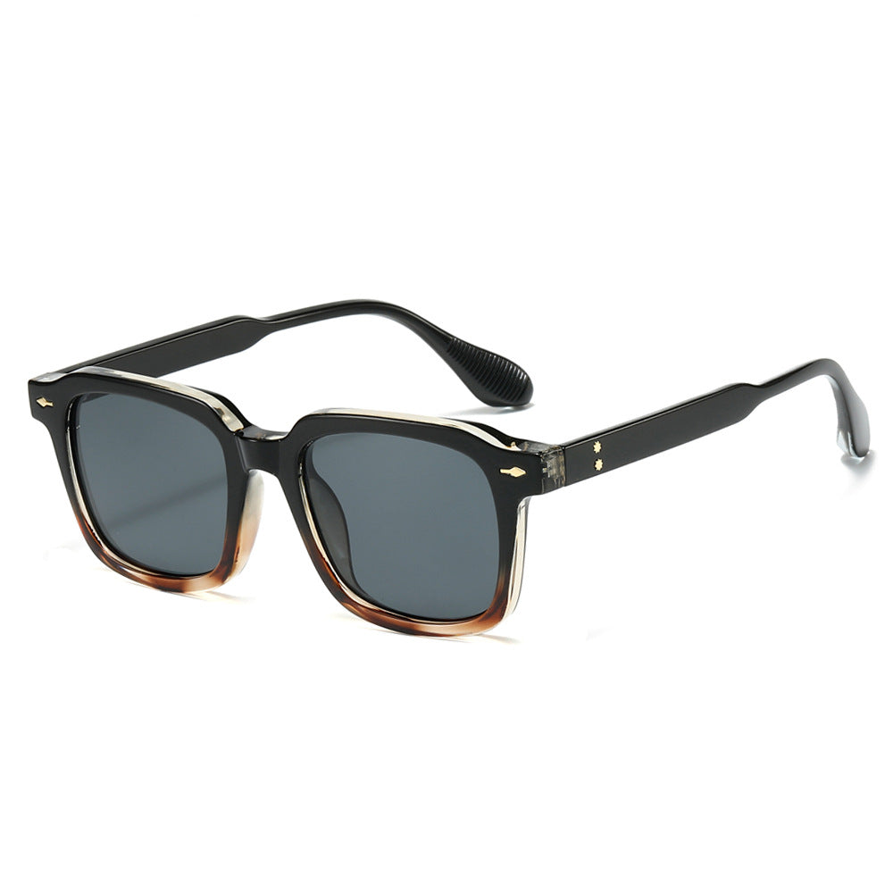 (6 PACK) Wholesale Sunglasses New Arrival Square Fashion Vintage Trendy 2025 - BulkSunglassesWholesale.com - Black Leopard Print Black Lens