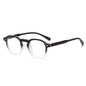 (6 PACK) Wholesale Eyeglasses Frames New Arrival Antiblue Light Fashion Rivet Korean Wood Grain Small Trendy 2025 - BulkSunglassesWholesale.com - Black White Frame