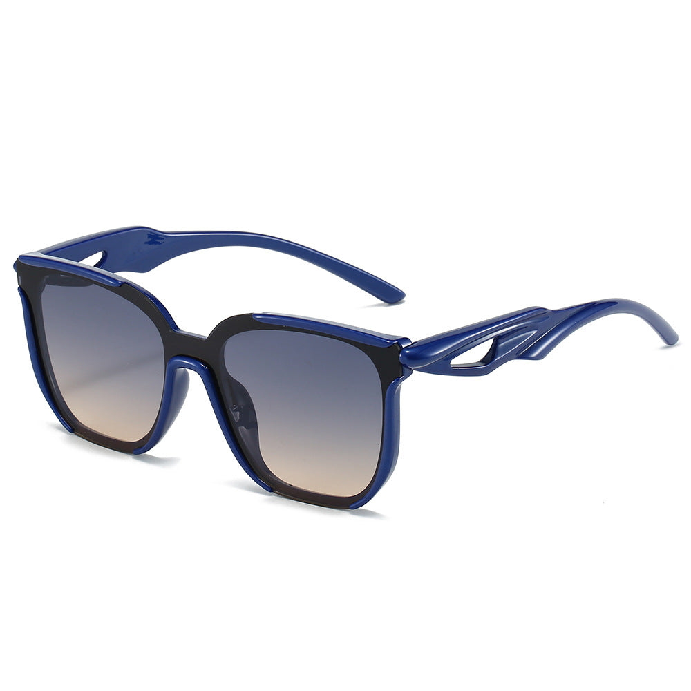 (6 PACK) Wholesale Sunglasses Unique New Arrival Women Outdoor Sport Cycling 2024 - BulkSunglassesWholesale.com - Blue Frame Grey Tea Lens