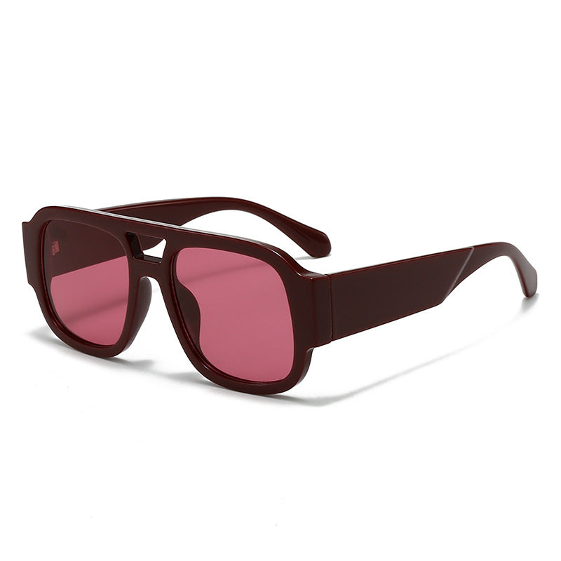 (6 PACK) Wholesale Sunglasses New Arrival Fashion Unisex Outdoor Sport Unique 2025 - BulkSunglassesWholesale.com - Red Frame Red Lens