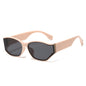 (6 PACK) Wholesale Sunglasses Square Oversized Unisex 2024 - BulkSunglassesWholesale.com - Beige White Frame Black Lens