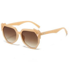 (6 PACK) Wholesale Sunglasses New Arrival Fashion Street 2024 - BulkSunglassesWholesale.com - Pink Frame Tea Lens