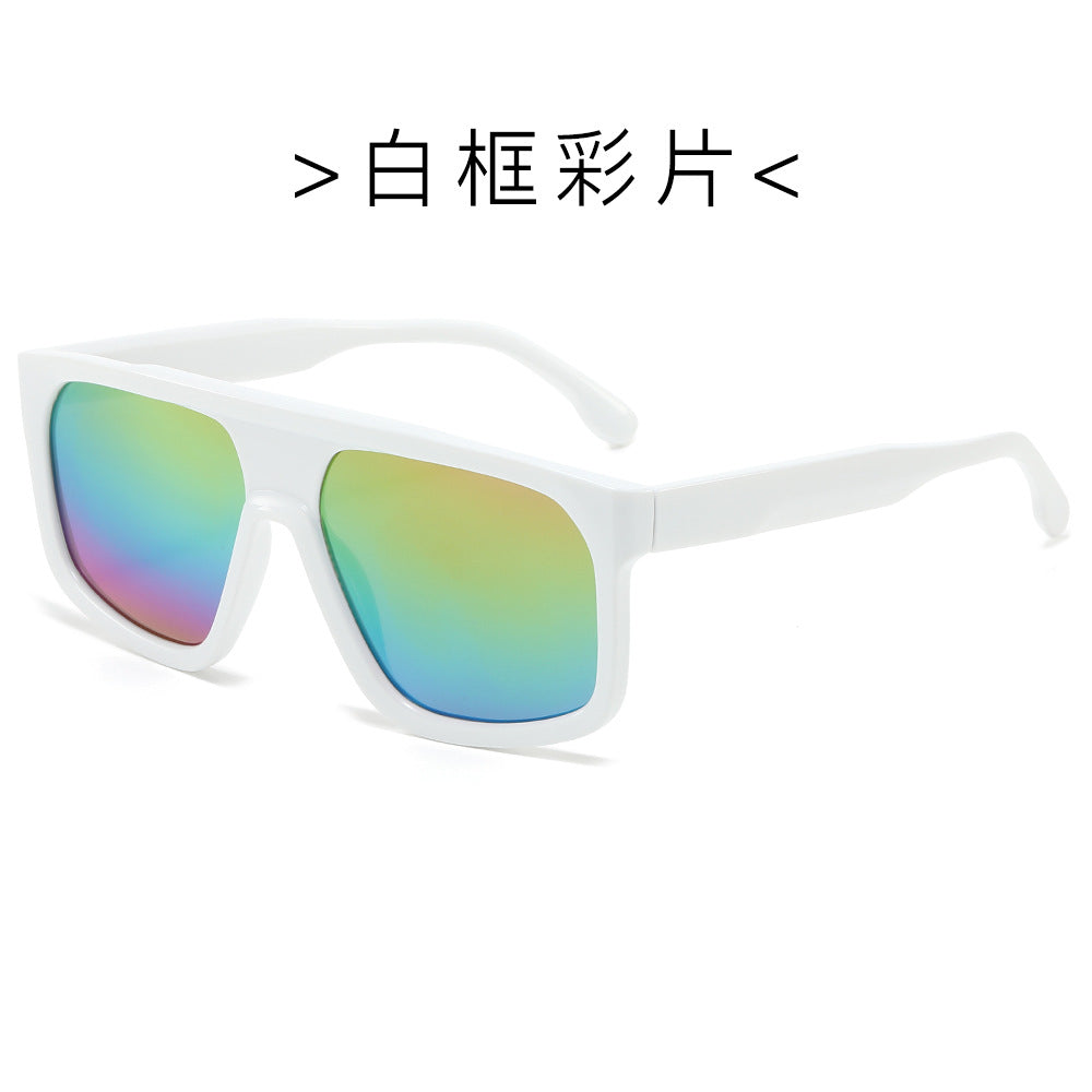 (6 PACK) Wholesale Sunglasses Square New Arrival Fashion Trendy 2024 - BulkSunglassesWholesale.com - White Frame Lens