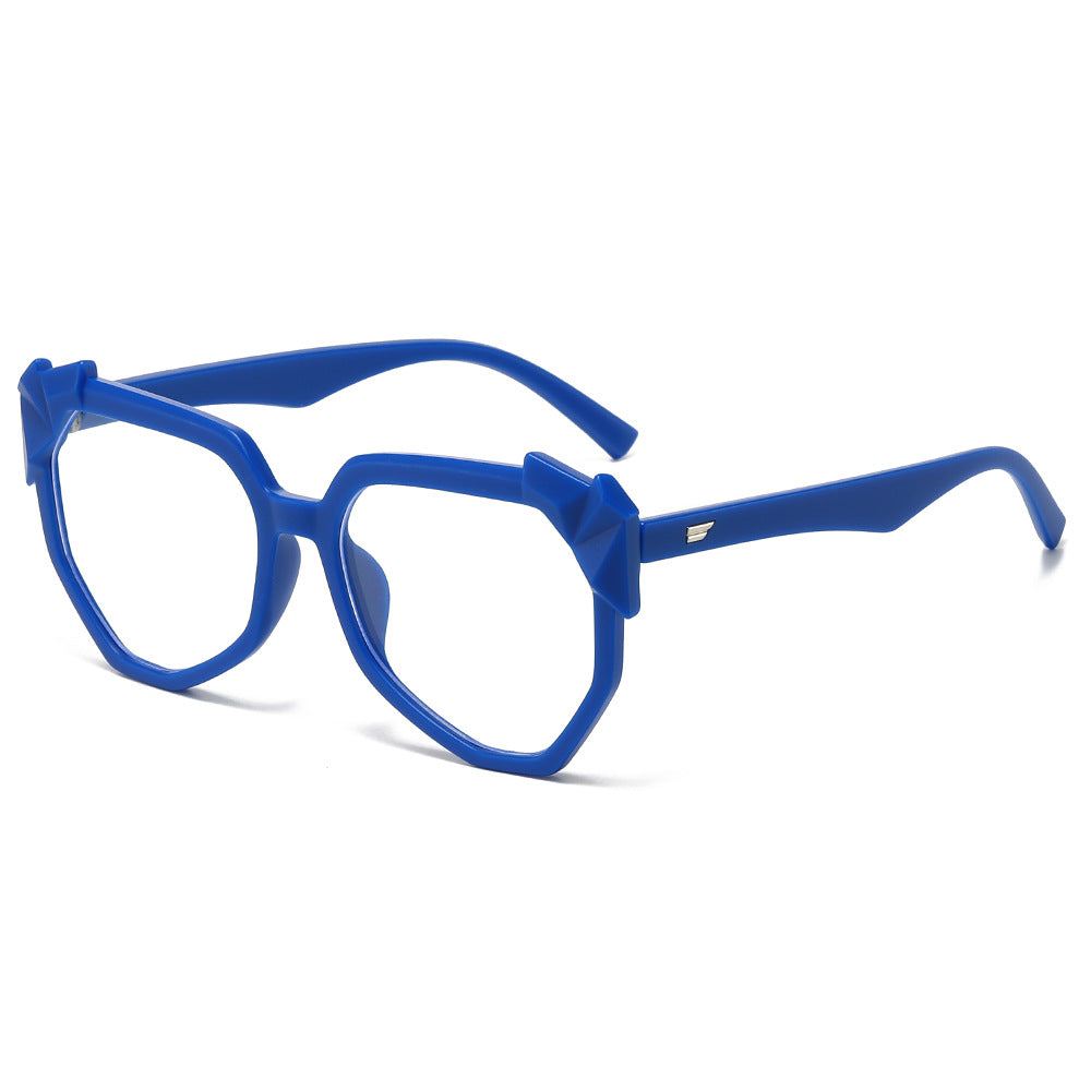 (6 PACK) Wholesale Sunglasses New Arrival Fashion Street 2024 - BulkSunglassesWholesale.com - Blue Frame Clear Lens